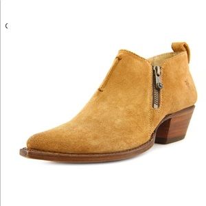Frye Sasha Moto Suede Ankle Booties